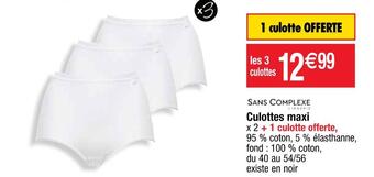 Cora x Carrefour Sans complexe culottes maxi offre