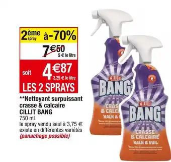 Cora x Carrefour Cillit bang **nettoyant surpuissant crasse & calcaire offre