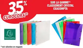 Exacompta 35% en €urocora sur la gamme classement crystal exacompta