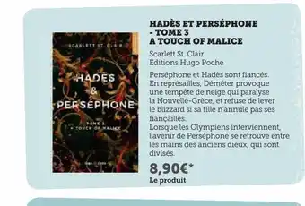 Hadès et perséphone  - tome 3  a touch of malice