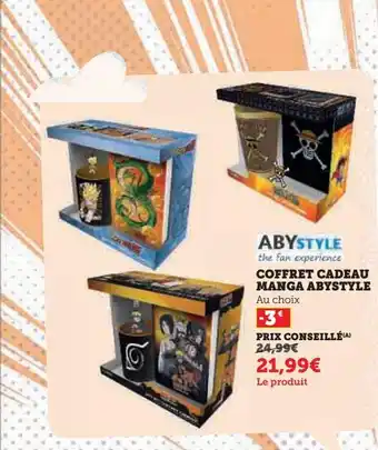 Hyper U Coffret cadeau manga abystyle offre