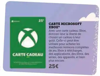 Hyper U Carte microsoft xbox offre