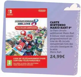 Hyper U Carte nintendo mario kart 8 offre