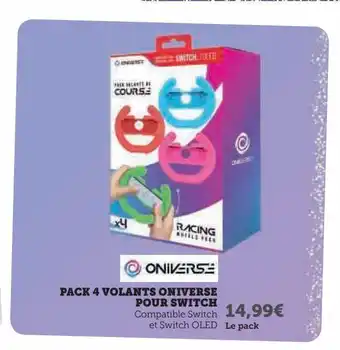 Hyper U Pack 4 volants oniverse pour switch offre
