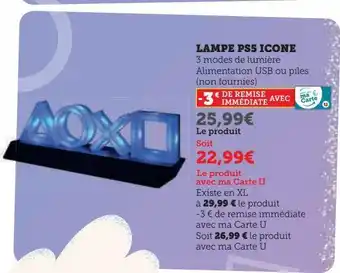 Hyper U Lampe ps5 icone offre