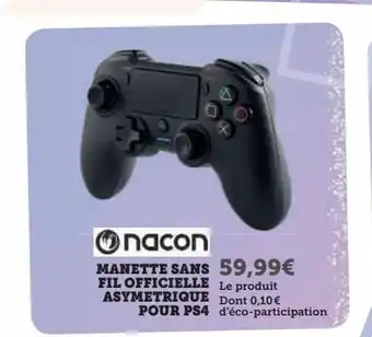 Hyper U Manette sans fil officielle asymetrique pour ps4 offre