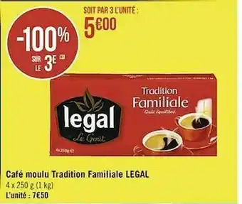 Café Moulu Tradition Familiale Legal