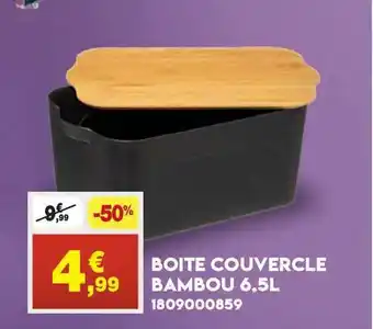 Maxi Bazar Boite Couvercle Bambou offre