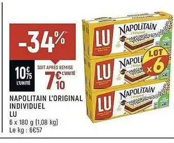 Napolitain L'original Individuel Lu