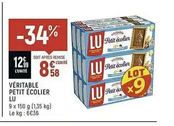 Spar Véritable Petit écolier Lu offre