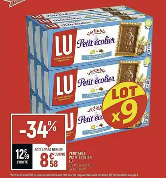 Spar Véritable Petit écolier Lu offre