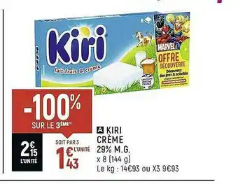 Spar Kiri Crème 29% M.g. offre