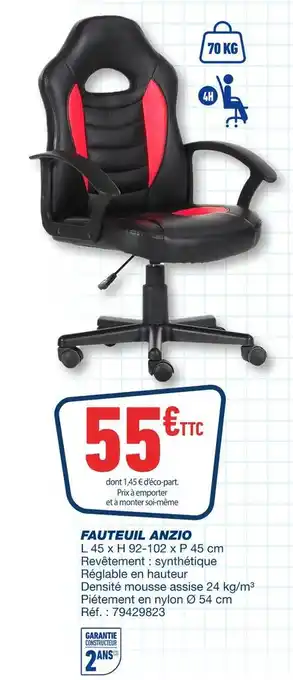 Bureau Vallée Fauteuil anzio offre