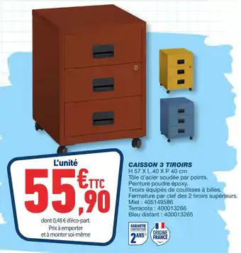 Caisson 3 tiroirs