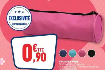 Bureau Vallée Trousse unie offre
