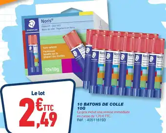 Bureau Vallée Staedtler 10 batons de colle offre