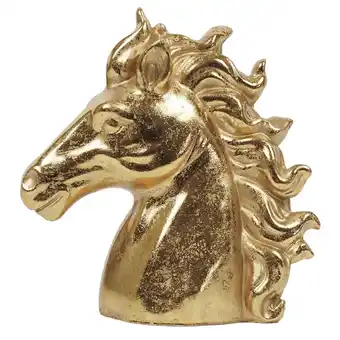 Collection tete cheval doree a poser h.17cm