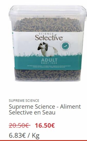 Animalis Supreme science - aliment selective en seau offre