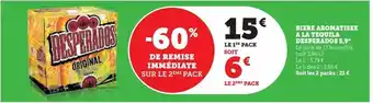 Super U Biere aromatisee a la tequila desperados 5,9 offre