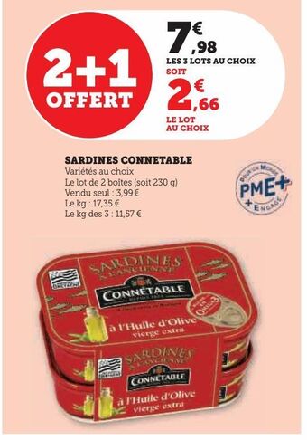 Super U Sardines connetable offre