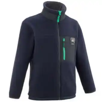 Veste polaire chaude de randonnee - mh500 bleue marine - enfant 7-15 ans