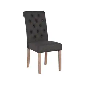Lot de 2 chaises estelle - gris foncé