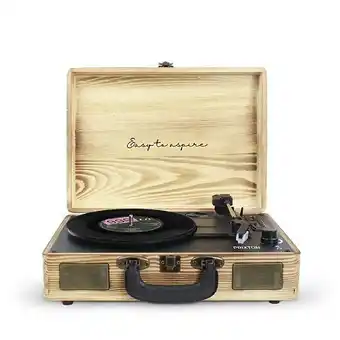 E.Leclerc Platine vinyle vc400 - tourne-disque - bluetooth - lecteur et convertisseur de vinyle - bois offre