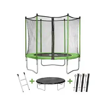 E.Leclerc Trampoline yoopi - ø 1.8 m - avec filet + echelle + couverture + kit d'ancrage offre