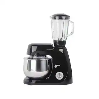 E.Leclerc Robot pâtissier kr210 - 5 litres - mixeur - mélangeur - crochet - fouet - 1000w - noir offre