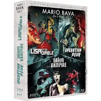 E.Leclerc Mario bava - 3 films : lisa et le diable + opération peur + baron vampire offre