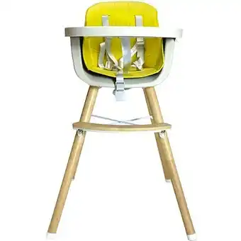 E.Leclerc Noomi chaise haute bébé scandinave 2 en 1 jaune offre