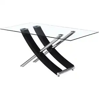 E.Leclerc Table repas diva - 160 x 90 x 76 cm - noir laqué offre