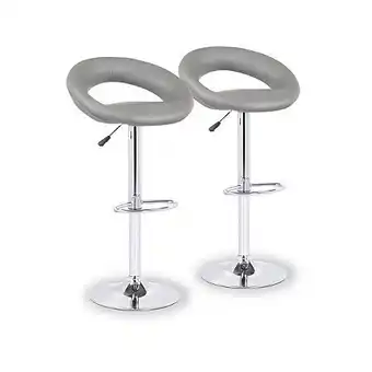 E.Leclerc Lot de 2 tabourets de bar bellini - gris offre