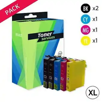 Compatible epson 502xl pack 5 cartouches 2 noires/3 couleurs (jumelles)