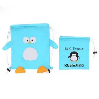 E.Leclerc Sac maternelle avec pochon à goûter pingouin - 36 mois offre