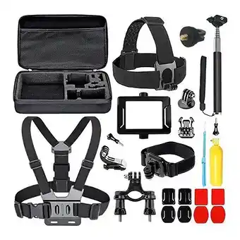 E.Leclerc Kit de 13 accessoires pour caméra sport avec harnais, sangles, support perche à selfie offre