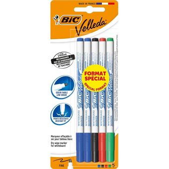 Auchan 5 feutres effacables velleda offre