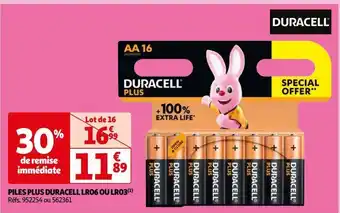 Piles plus duracell lr06 ou lr03