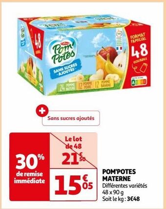 Auchan Supermarché Pom'potes materne offre