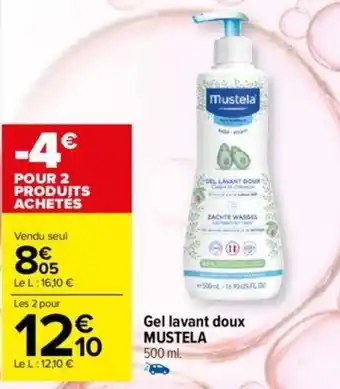 Gel lavant doux MUSTELA 500 ml.