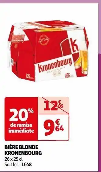 Auchan Supermarché Biere blonde kronenbourg offre