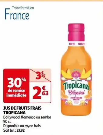 Auchan Supermarché Jus de fruits frais tropicana offre