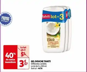 Auchan Supermarché Gel douche tahiti offre