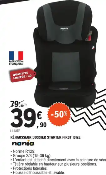 RÉHAUSSEUR DOSSIER STARTER FIRST ISIZE