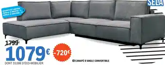 E.Leclerc 5 CANAPÉ D'ANGLE CONVERTIBLE offre