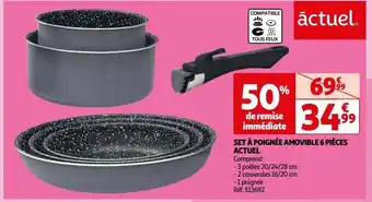 Auchan Set à poignée amovible 6 pièces actuel offre