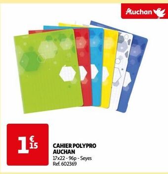 Auchan Cahier polypro auchan offre