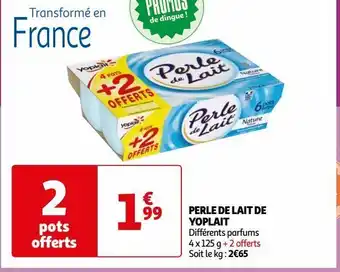 Auchan Supermarché Perle de lait de yoplait offre