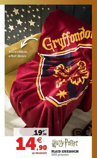 Hyper U Plaid 135 X 160 Cm Harry Potter offre