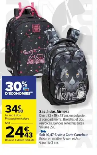 Carrefour Drive Sac à dos Airness offre